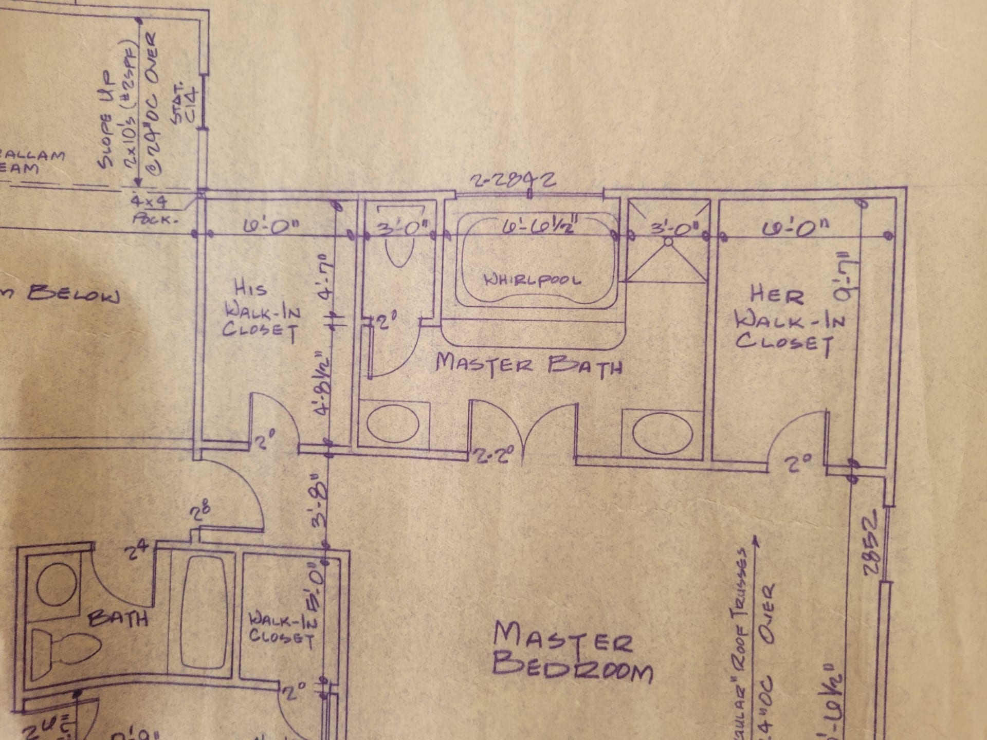 Architectural building plans for structural restoration